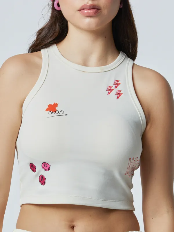 Boop Tank Top Off white