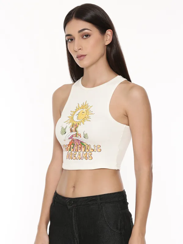 Psychedelic Dreams Tank Top White