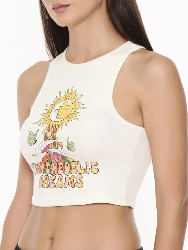 Psychedelic Dreams Tank Top White