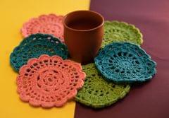 Handmade Crochet Coaster (Pack Of 6)