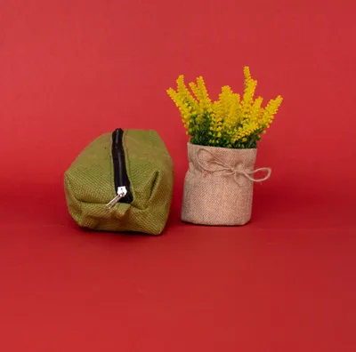 Green Jute Stationery Pouch