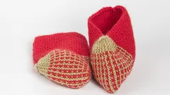 Woollen Socks or Booties | Red & Orange | Acrylic Wool