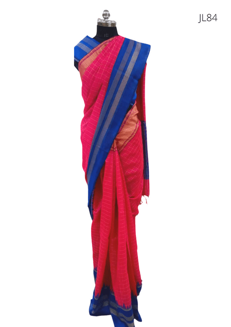 Blue & Pink Banarasi Saree JL84