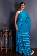 Blue Chanderi Saree - SAR235AGNA251219