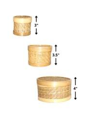 Bamboo Round Boxes - Set of 3