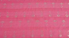Handloom Banarasi Plain Weave With Reshmi Silver Zari All Over Boota Running Fabric. SS-VA-FAB-1202A