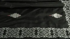 Handwoven Kadwa Booti With Reshmi Silver Zari Dupatta dup013A