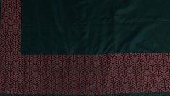 Silk/Silk Handloom Plain Kadwa Border Dupatta.-DUP-012.