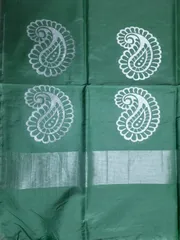 Handloom Designer carry Boota With Reshmi Silver Zari Dupatta -DUP-001B