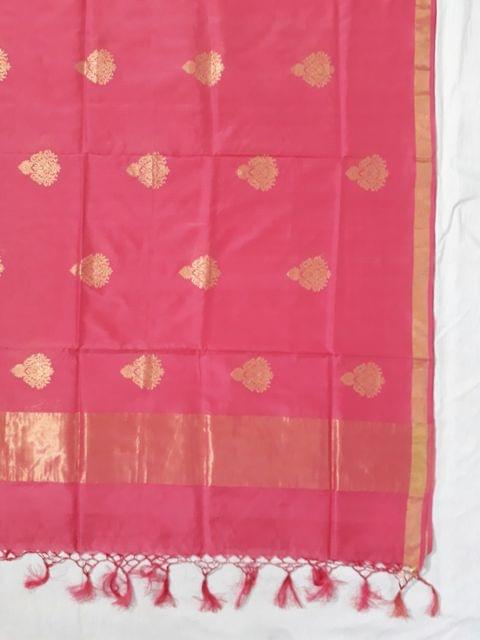 Banarasi Silk Handloom Dupatta Orange color