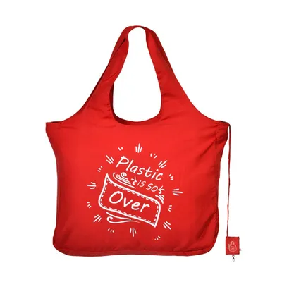 Reusable And Foldable , Eco Friendly Bag In Red