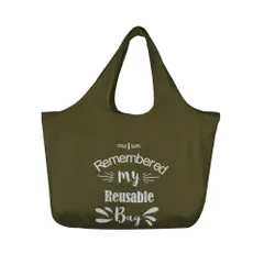 Reusable And Foldable, Eco Friendly Bag In Green