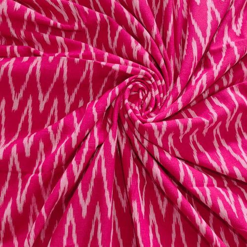 Pink Ikkat Fabric-011