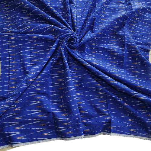 Blue Ikkat Fabric-014