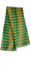 Mustard And Green Ikkat Fabric