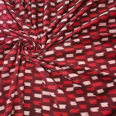 Maroon Ikkat Fabric
