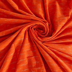 Orange Ikkat Fabric-1