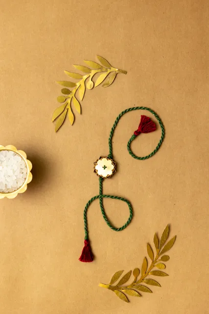 Green Floral Rakhi