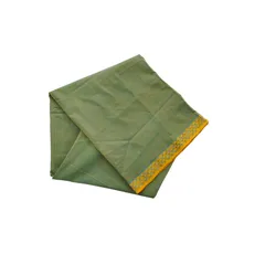 Olive Green Color Fabric With Yellow Border-1