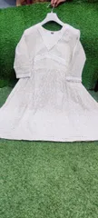 New Look Off White Chicken Kari Miror Work Dress