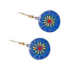 Blue Terracotta Earrings (Geometric Collections)