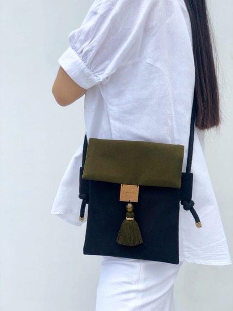 Handwoven Sling Bag (Olive Green)