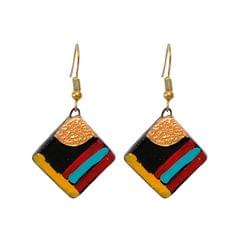 Multicolour Terracotta Earrings ( Geometrical Collections )