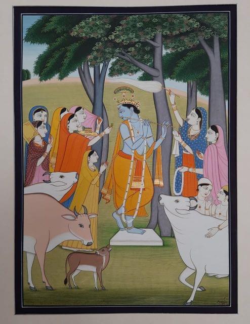 Radha Krishna with gopis
