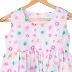 Multicolour Floral Printed Flared Dress