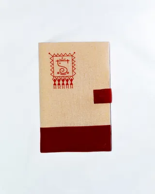 Handcrafted Handmade Paper Diary| Warli print Motif-1