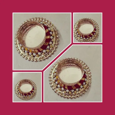 Decorative Plastic Metallic Diwali Diya