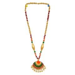 Multicolour Dome shaped pendent with Jhumka