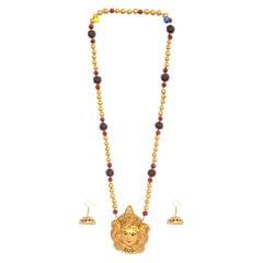 Golden Idol Shaped Necklace set