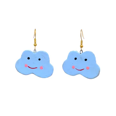 Sky Coloured Terracotta Earrings