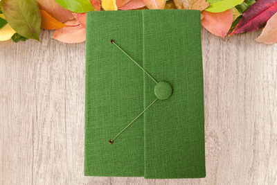 Jute Handmade Diary - parrot green colour
