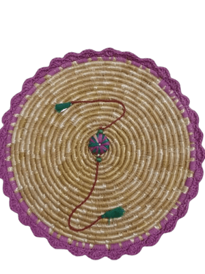 Wheat Grass Hand Embroidered Rakhi Multi Color