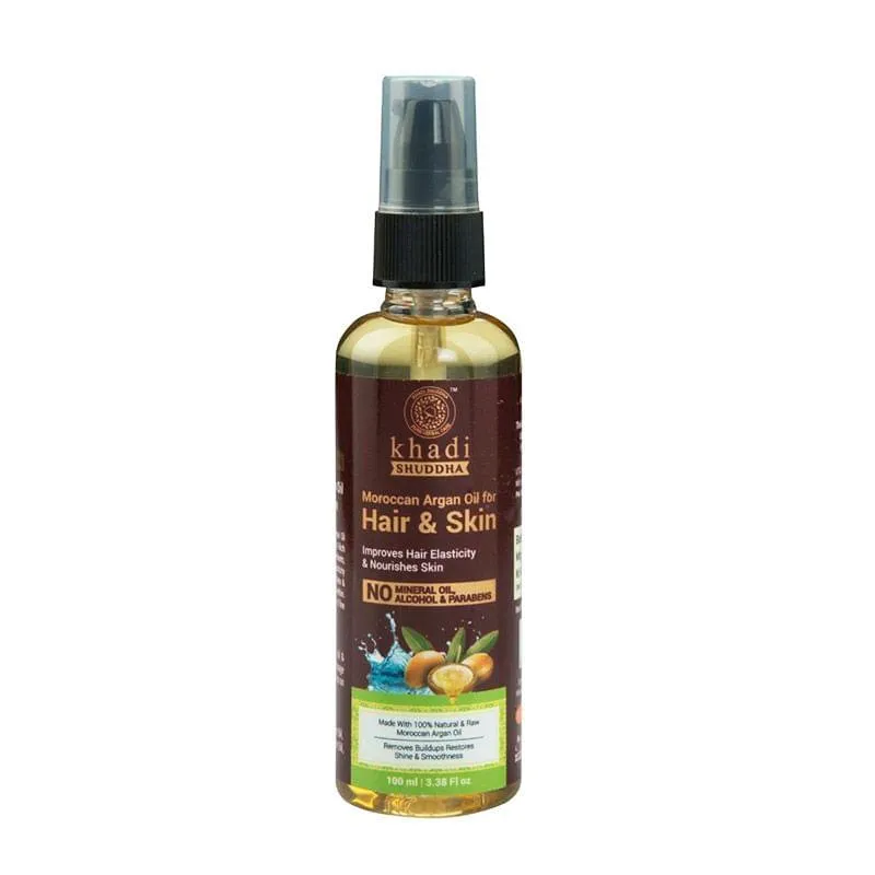 Khadi Shuddha Moroccan Argan Oil For Hair & Skin : 100 Ml