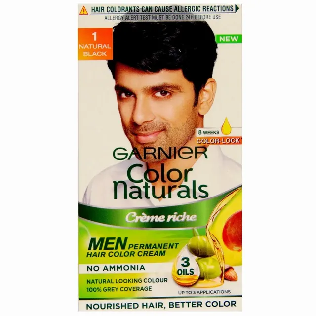 Garnier Color Nautrals Cream Riche Men Natural Black (1) : 30 ml + 30 Gm