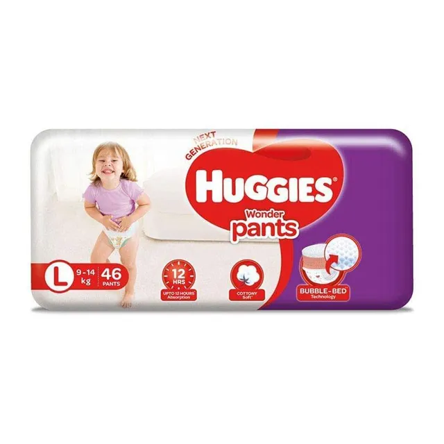 Huggies Wonder Pants Baby Diapers (L) : 46 Pants