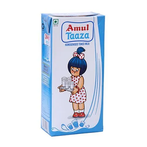 Amul Taaza Homogenised Toned Milk : 200ml