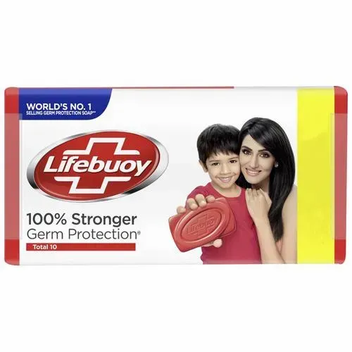 Lifebuoy 100% Stronger World's No.1 Total 10 Soap : 50 gm (Pack Of 4)