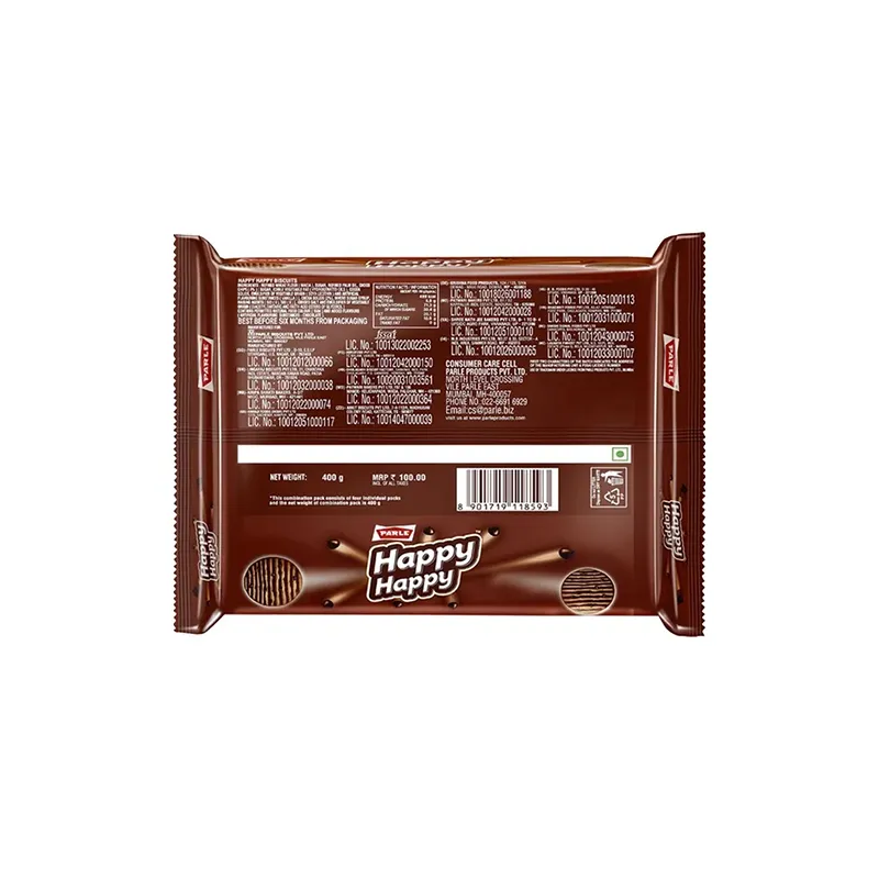 Parle Happy Happy Choco Chip Cookies : 400 Gm #