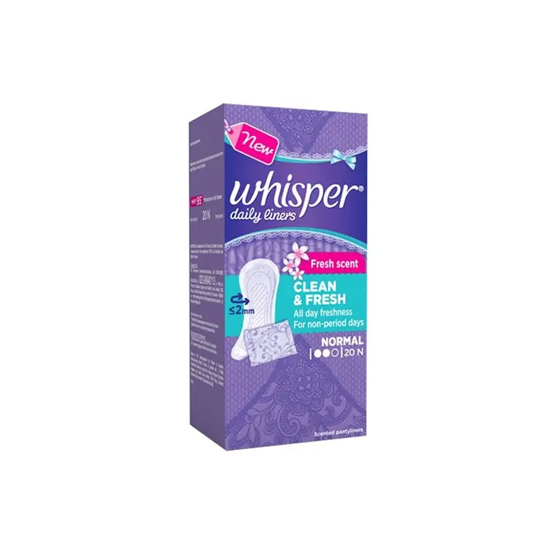 Whisper Daily Liners Fresh Scent Clean & Fresh Normal : 20 N
