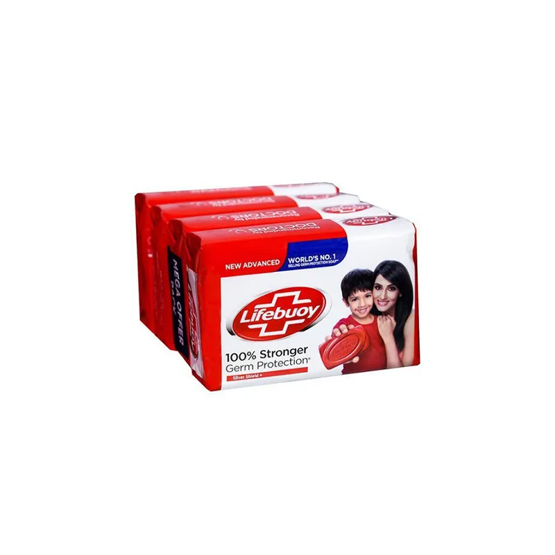 Lifebuoy 100 % Stronger Germ Protection Silver Shield Soap : 4 X 75 Gm