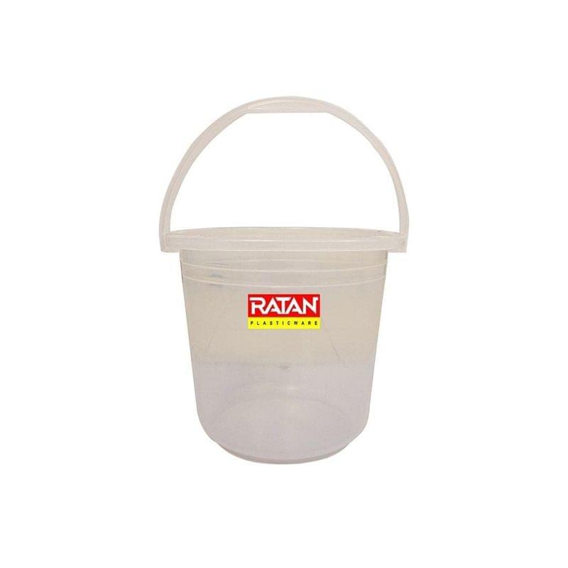 16 Litres Hard Plastic Strong Buckets Transparent