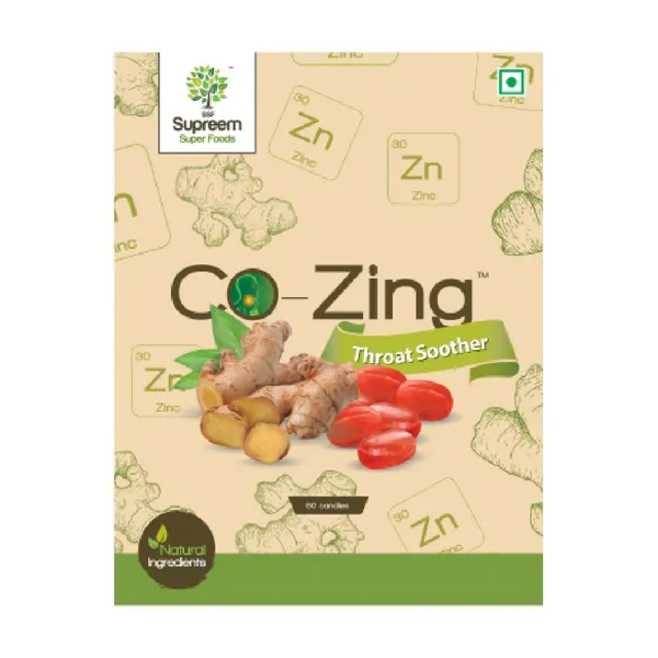 Co-Zing™ - Throat Soother Candy (Ginger extract and Zinc) Combo Pack 96 candies – Pack of 2