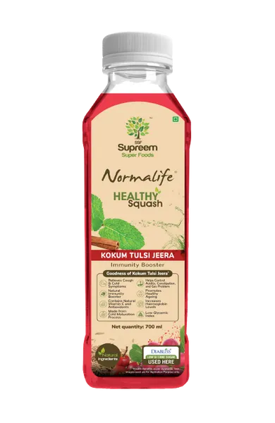 Supreem Super Foods  Normalife™ Kokum Tulsi Jeera Healthy Squash 700ml