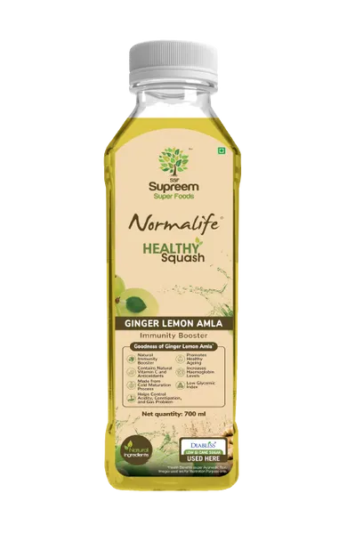 Supreem Super Foods  Normalife™ Ginger Lemon Amla Healthy Squash 700ml