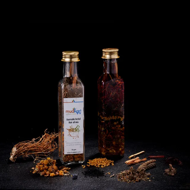 Ayurvedic herbal hair & body oil mix