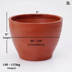 Terracotta Serving Bowl Long without Lid